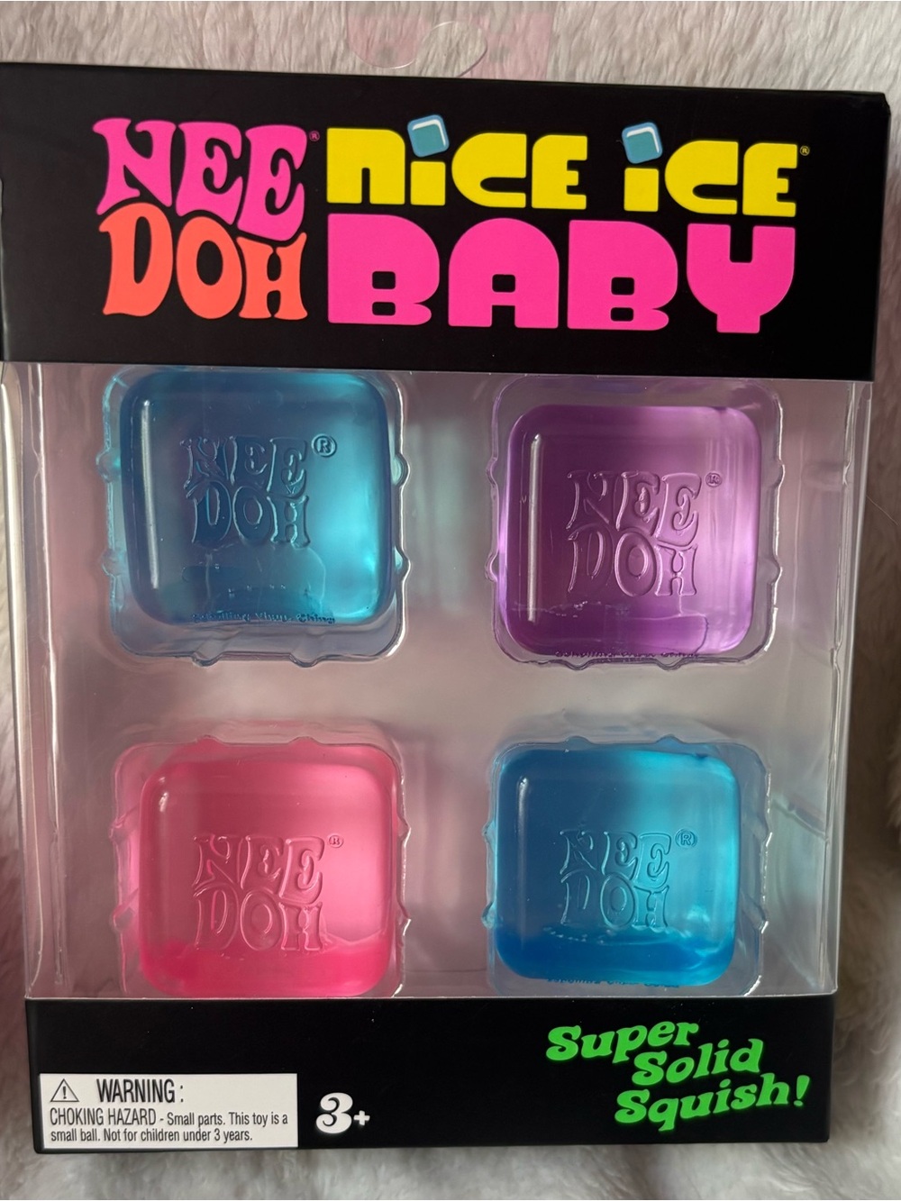 Nice Ice Baby Kids Squish Toy Set - Blue, Purple, Pink